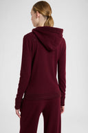 Wool, Viscose and Cashmere Blend Hooded Sweatshirt with Macramé Lace