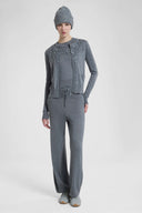 Cardigan in Misto Lana e Cashmere con Pizzo Rebrodé