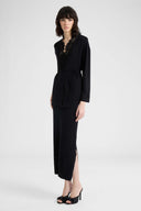 Gonna Tubino in Misto Lana e Cashmere con Cinturino Regolabile
