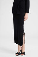 Gonna Tubino in Misto Lana e Cashmere con Cinturino Regolabile