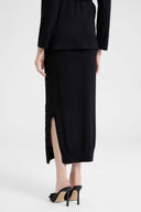 Gonna Tubino in Misto Lana e Cashmere con Cinturino Regolabile