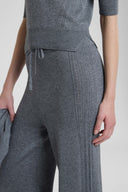 Pantalone in Misto Lana con Cinturino Regolabile