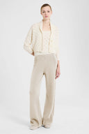 Soft Wool and Cashmere-Blend Trousers with Cable Knit