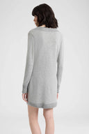 Mini Dress with Oversized Sweatshirt Effect and Lace Detail
