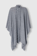 Wool and Cashmere Blend Stole with All-Over Openwork Knit