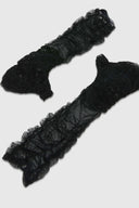 Long Tulle Gloves with Three-Dimensional Soutache Embroidery