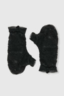 Short Tulle Gloves with Open Fingers and Three-Dimensional Soutache Embroidery