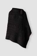 Pure cashmere cable-knit poncho in Black