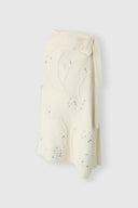 Long Pure Cashmere Poncho with Hand-Made Couture Embroidery
