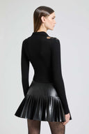 Pure virgin wool shirt with lace and crystal details