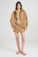 Long-sleeved pure cashmere sweater with cable-knit and openwork detailing