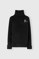 Oversized pure cashmere turtleneck sweater
