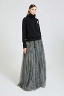 Oversized pure cashmere turtleneck sweater