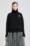 Oversized pure cashmere turtleneck sweater