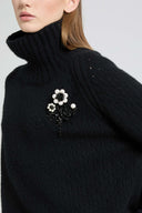 Oversized pure cashmere turtleneck sweater