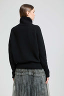 Oversized pure cashmere turtleneck sweater