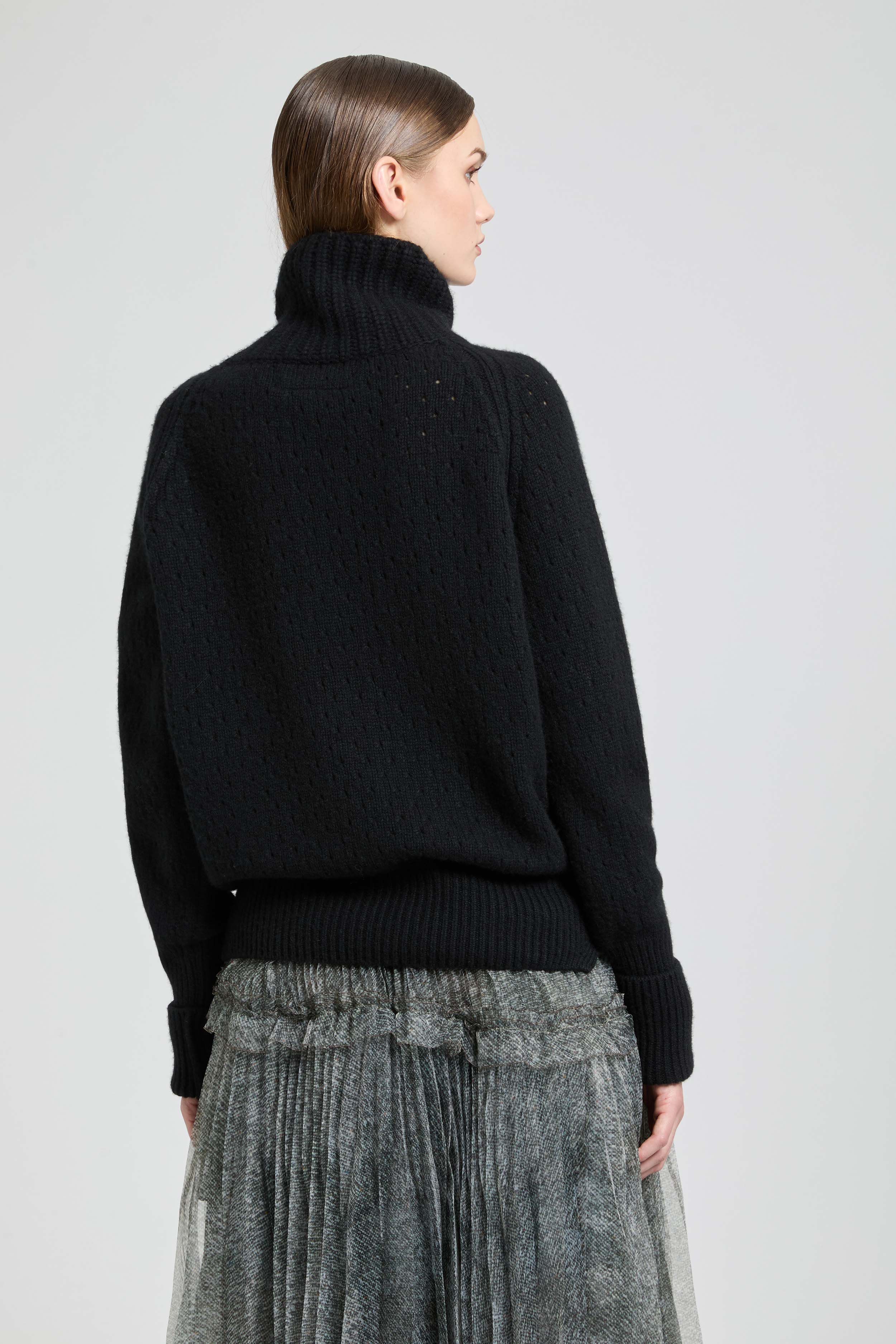 Oversized pure cashmere turtleneck sweater