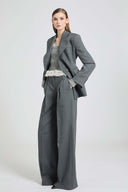 Layer-effect cashmere sweater with lingerie-inspired details