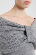 Pure Cashmere Sweater with Front Bow Detail