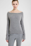 Pure Cashmere Sweater with Front Bow Detail