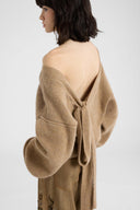 Pure Cashmere Sweater with Back Bow Detail