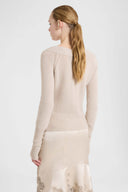 Pure Cashmere Cardigan with Front Bow Detail