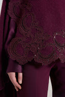 Cashmere Stole with Rebrodé Lace and Ton sur Ton Crystals