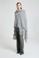 Cashmere Stole with Wool Lace Trim