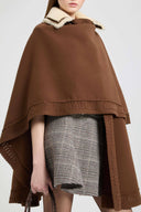 Wool Double Cape with Piece-Dyed Finish