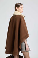 Wool Double Cape with Piece-Dyed Finish