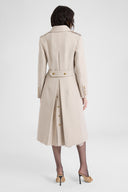 Oversized Double-Breasted Tailored Coat with Heraldic Buttons