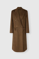 Double-Breasted Double-Face Oversized Coat with Heraldic Buttons