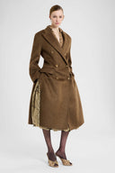 Double-Breasted Double-Face Oversized Coat with Heraldic Buttons