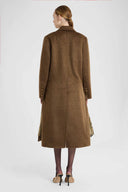 Double-Breasted Double-Face Oversized Coat with Heraldic Buttons