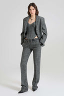 Single-Breasted Jacket in Resca Wool Yarn-Dyed Weight Fabric