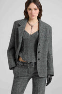 Single-Breasted Jacket in Resca Wool Yarn-Dyed Weight Fabric