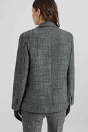Single-Breasted Jacket in Resca Wool Yarn-Dyed Weight Fabric