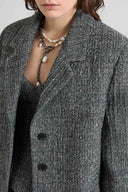 Single-Breasted Jacket in Resca Wool Yarn-Dyed Weight Fabric