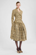 Lurex Rebrodé Lace Tailored Jacket with Heraldic Buttons
