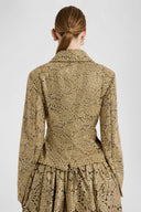 Lurex Rebrodé Lace Tailored Jacket with Heraldic Buttons
