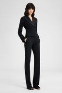 Tailored smoking jacket in cady