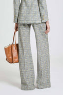 Palazzo Trousers in Pure Viscose Marocain with Resca Print