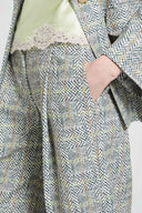Palazzo Trousers in Pure Viscose Marocain with Resca Print