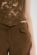 Pantalon tailleur droit Green Loden