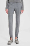 Wool-blend leggings with stirrup hems