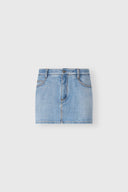 Pure Cotton Mini Skirt with Resca Pattern