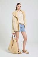 Pure Cotton Mini Skirt with Resca Pattern