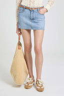 Pure Cotton Mini Skirt with Resca Pattern