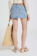 Pure Cotton Mini Skirt with Resca Pattern