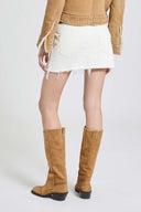 Minigonna in denim misto cotone e modal